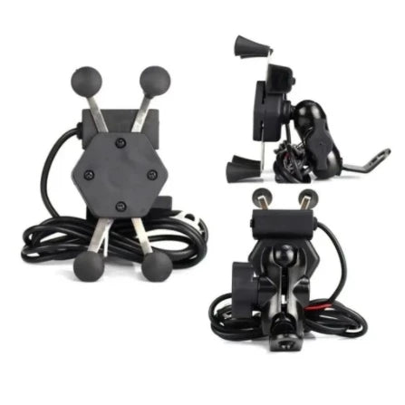 Suporte Garra USB Mograu® – GPS Seguro e Carga Rápida
