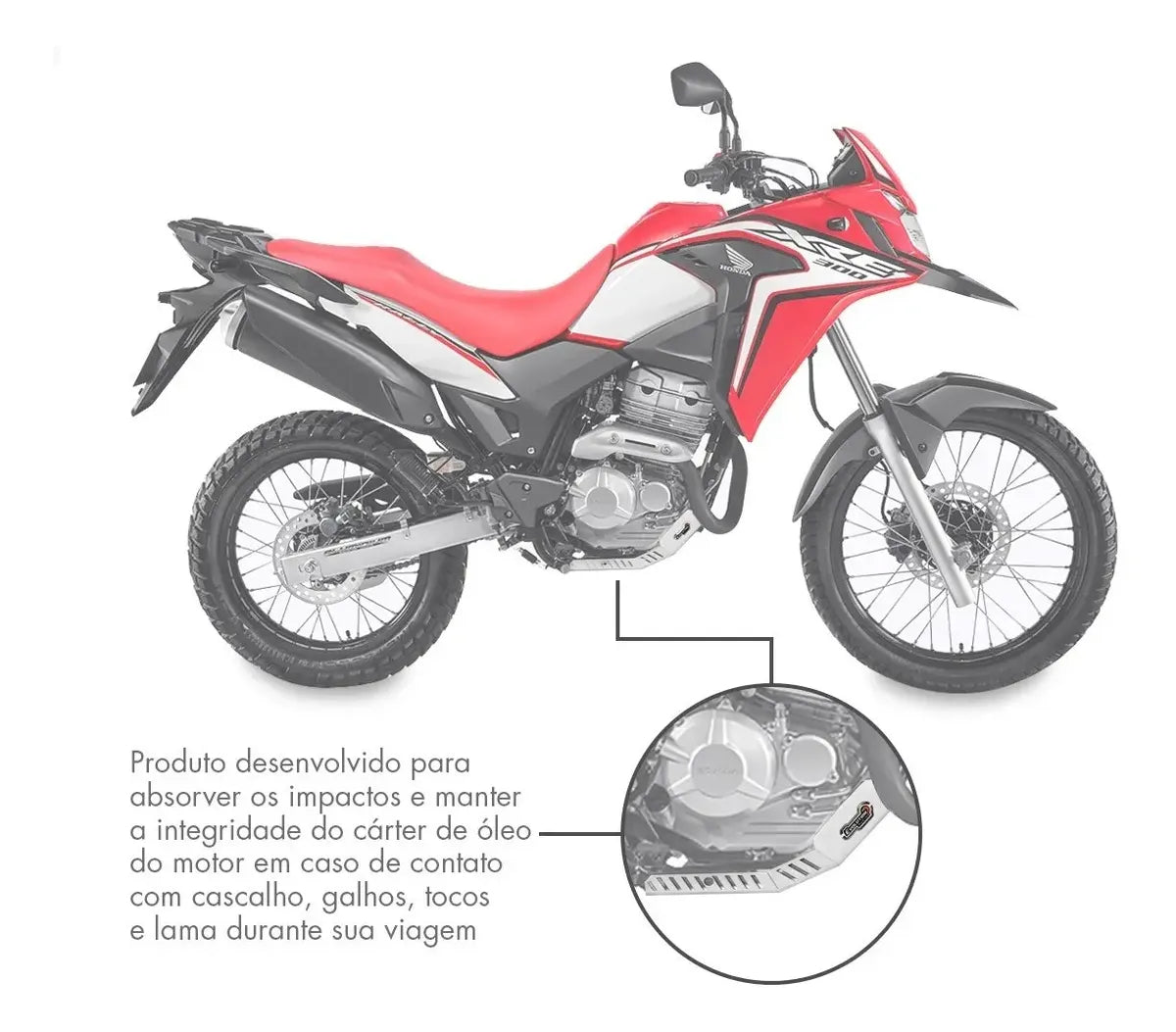 Protetor de Cárter XRE 300 Cromado 2010 a 2023 | Mograu