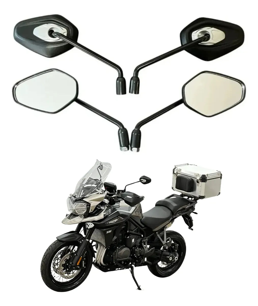 Retrovisor Tiger 1200 Universal Yamaha Lente Convexa | Par Mograu