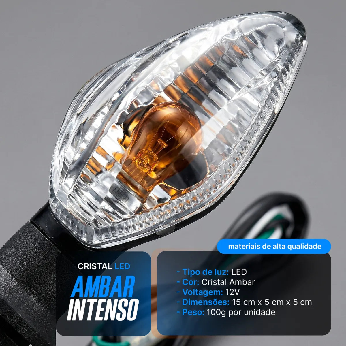 Kit 4 Piscas Cristal Titan Fan Start 125 150 160 | Mograu