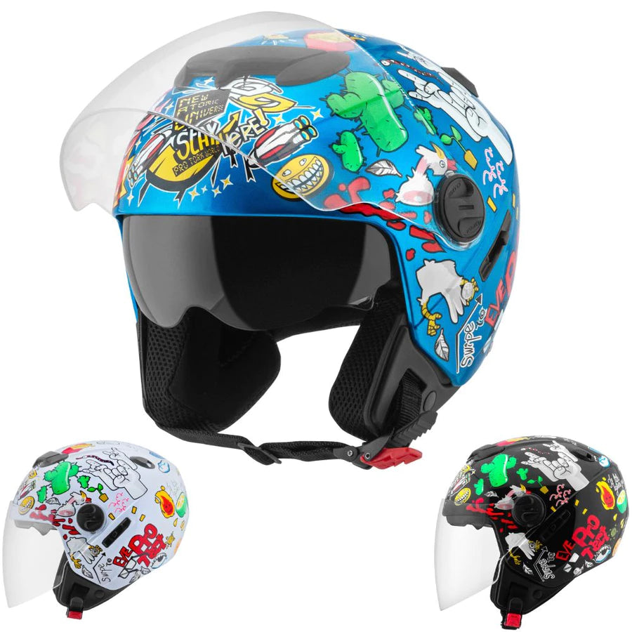 Capacete New Atomic Universe Mograu® – Viseira Dupla e Conforto