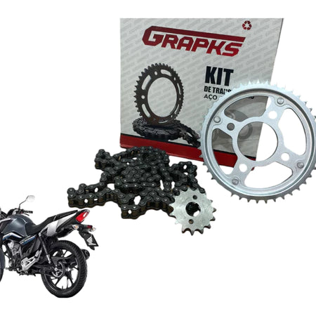 Kit Relação Titan 160 Fan 160 Start 160 Aço 1045 | Mograu