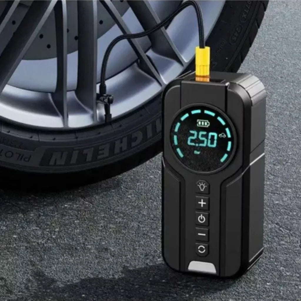 Compressor 4 em 1 Mograu® – Calibragem e PowerBank