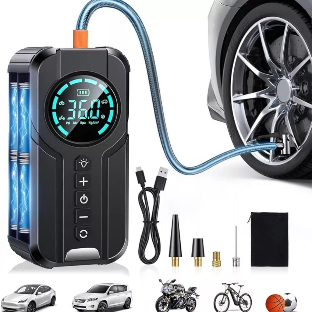 Compressor 4 em 1 Mograu® – Calibragem e PowerBank