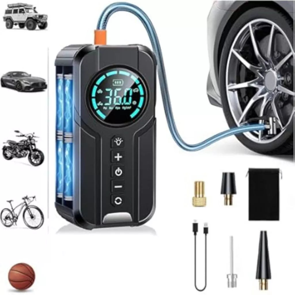 Compressor 4 em 1 Mograu® – Calibragem e PowerBank