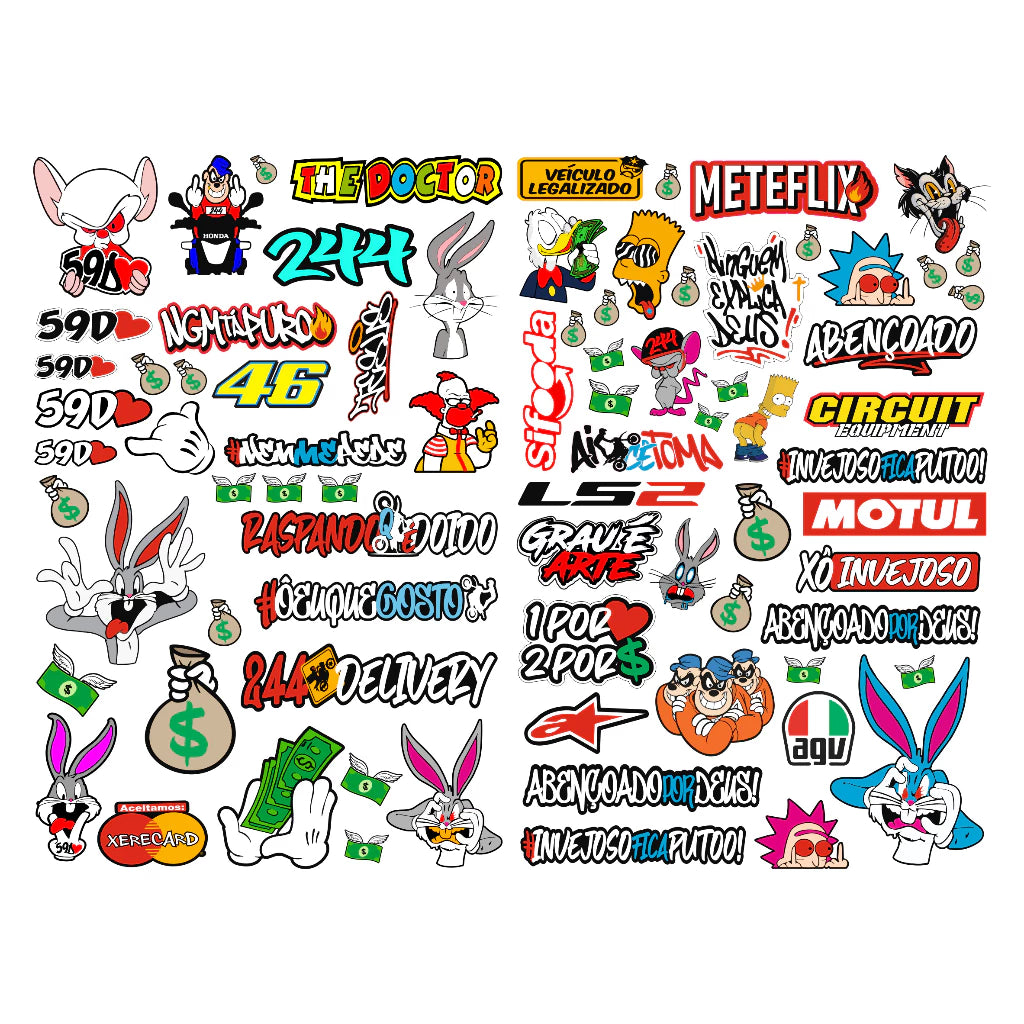 Kit 165 Adesivos Mograu® – Estilo e Durabilidade