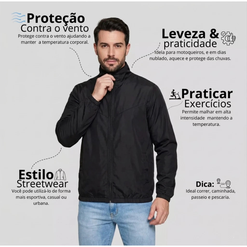 Jaqueta Corta Vento Mograu® – Leveza e Proteção