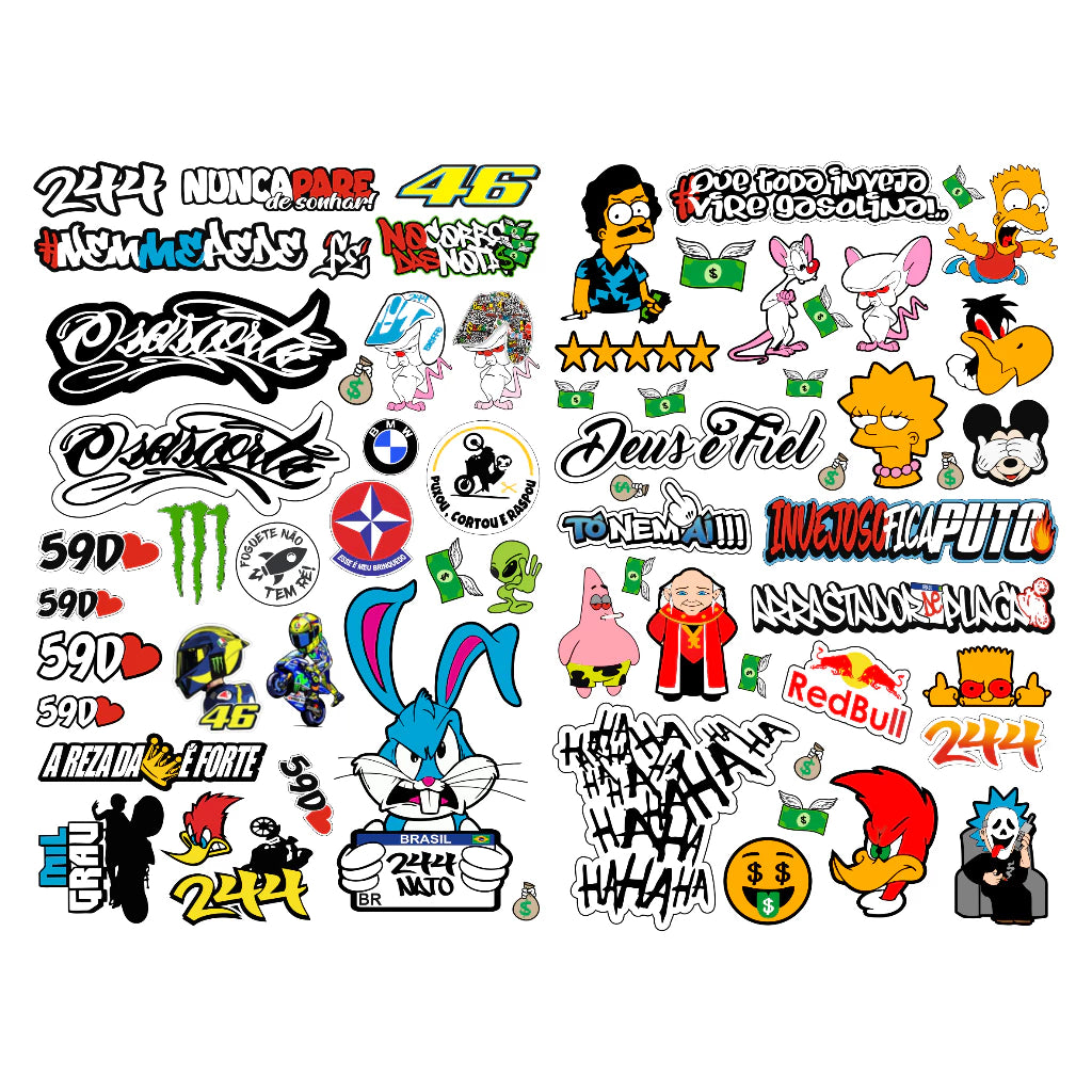 Kit 165 Adesivos Mograu® – Estilo e Durabilidade