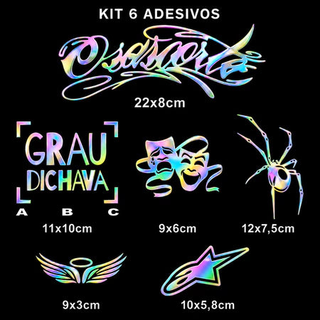 Kit 6 Adesivos Grau Mograu® – Estilo e Destaque