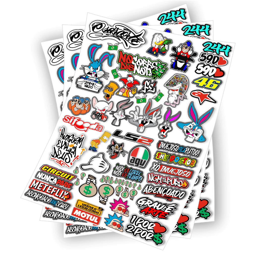 Kit 165 Adesivos Mograu® – Estilo e Durabilidade
