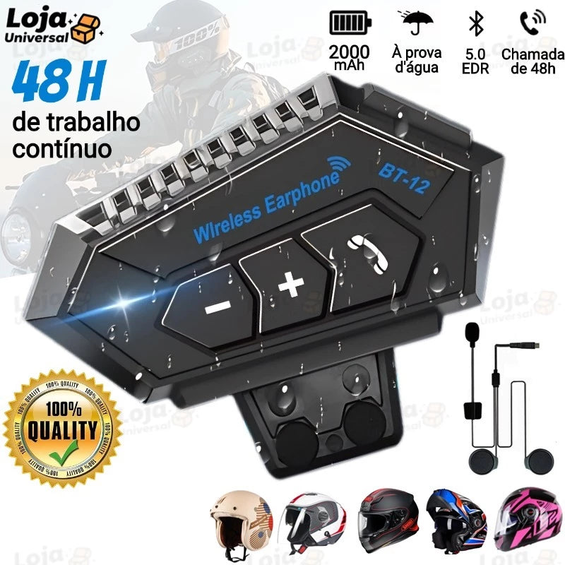 Fone Bluetooth BT12 Mograu® – Mãos Livres e Som Stereo
