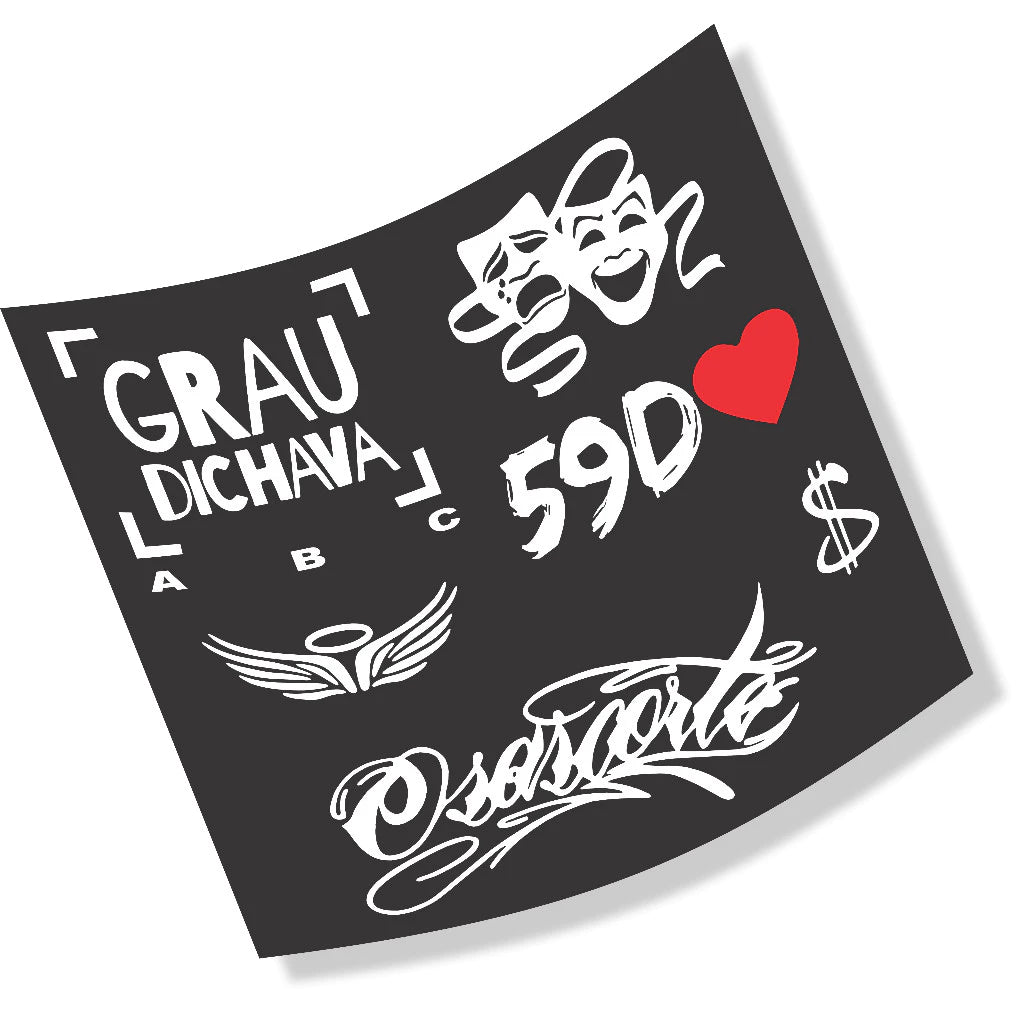 Kit 06 Adesivos Grau Mograu® – Estilo e Durabilidade