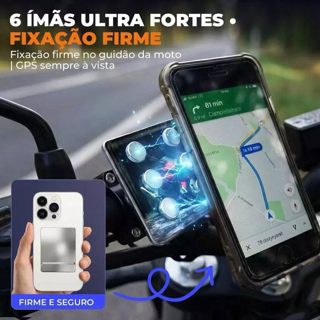 Suporte Magnético Mograu® – Fixação Forte e GPS Seguro