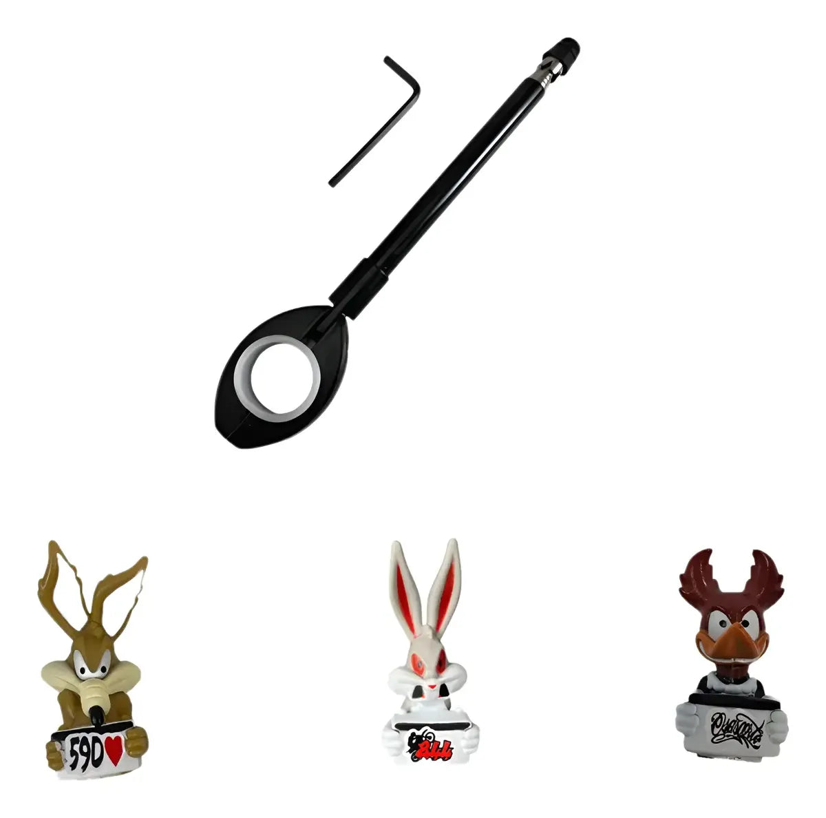 Antena Corta Linha Retrátil Universal Moto + Enfeite | Mograu