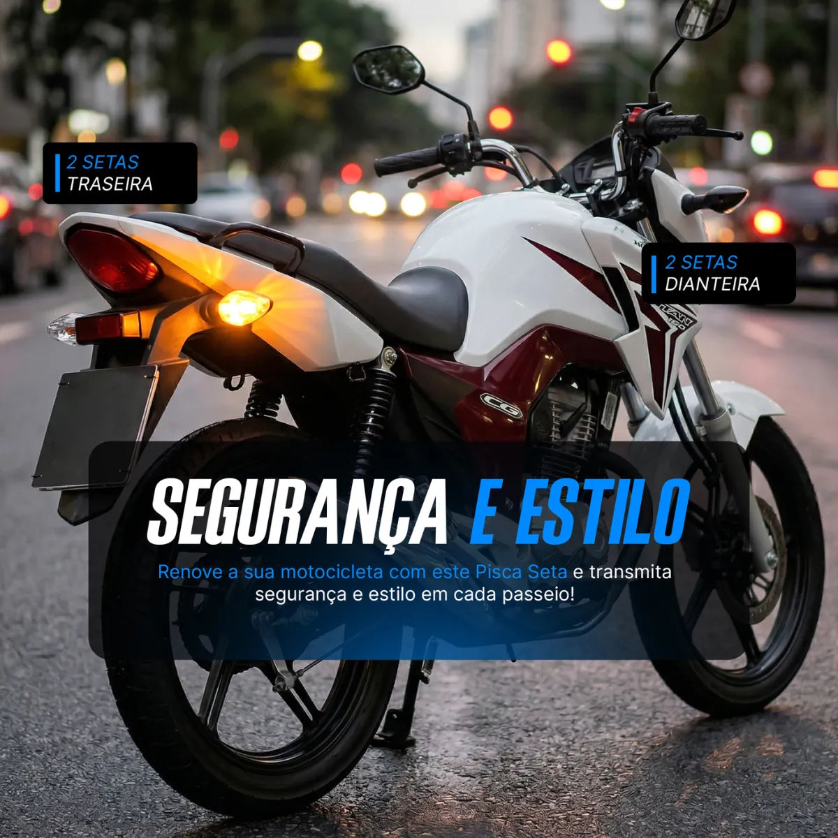 Kit 4 Piscas Cristal Titan Fan Start 125 150 160 | Mograu