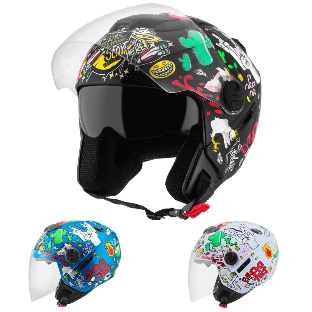Capacete New Atomic Universe Mograu® – Viseira Dupla e Conforto