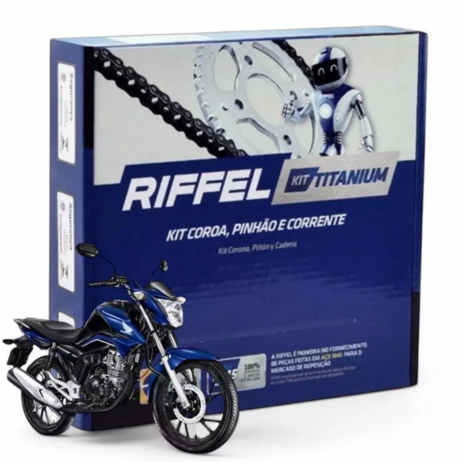 Kit Relação Riffel Titan Fan Start Cargo 160 Transmissão | Mograu
