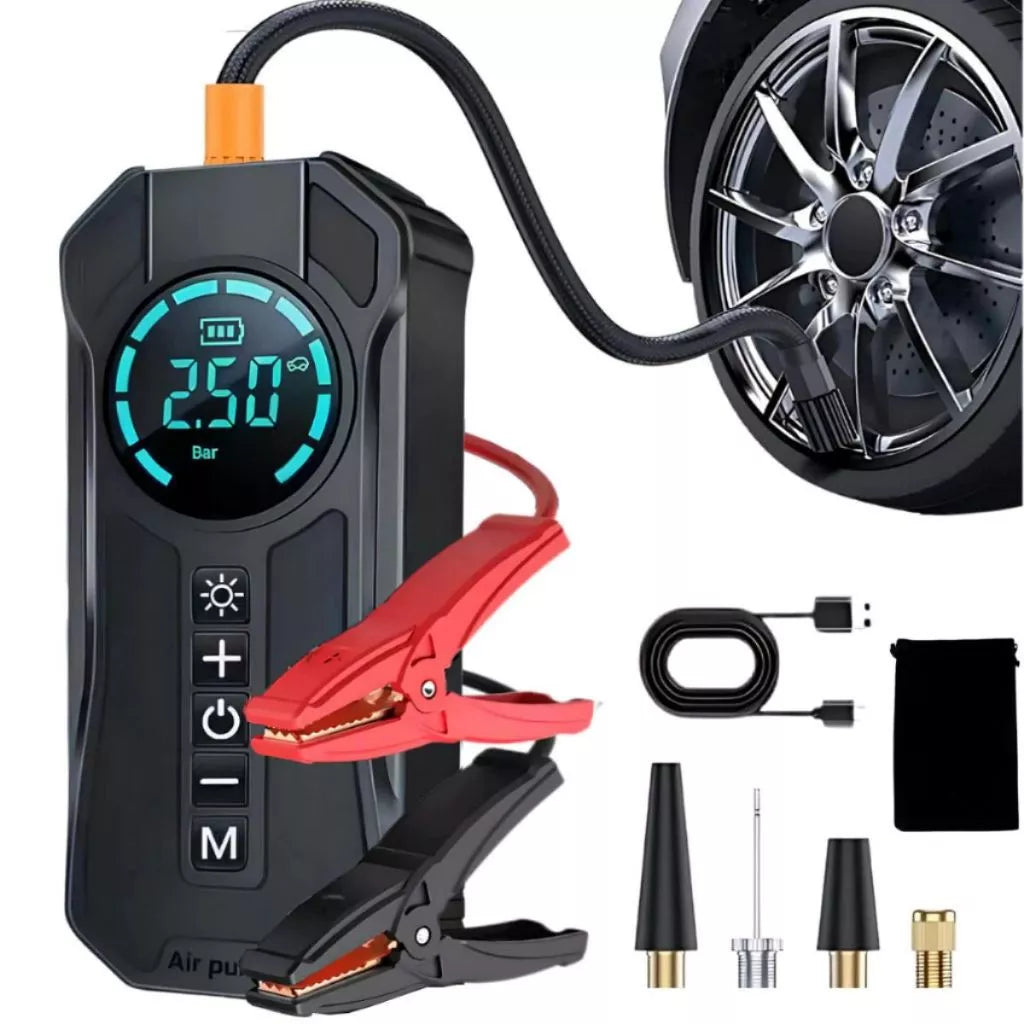 Compressor 4 em 1 Mograu® – Calibragem e PowerBank