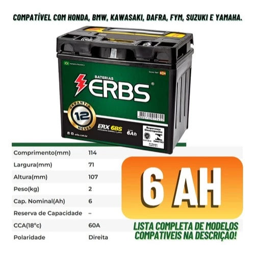 Bateria ERX 6BS Mograu® – Partida Forte e Compatibilidade