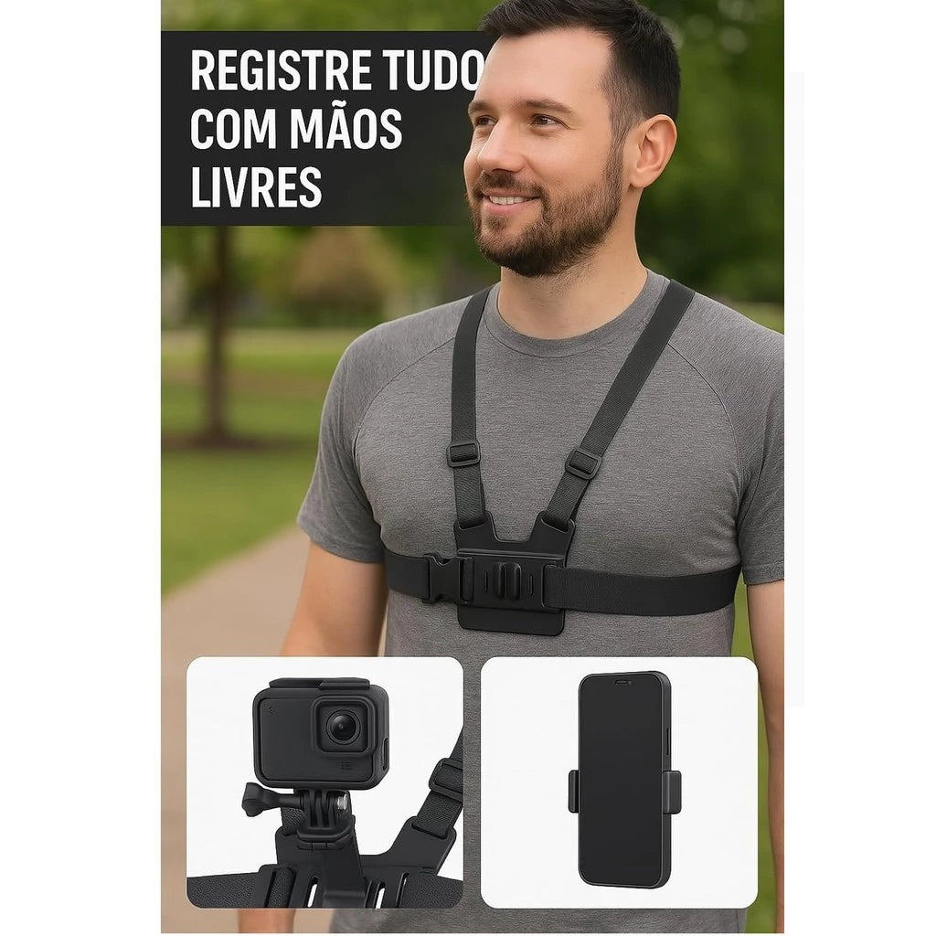 Suporte Peitoral Mograu® – Mãos Livres e Estabilidade