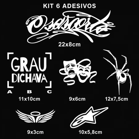 Kit 6 Adesivos Grau Mograu® – Estilo e Destaque