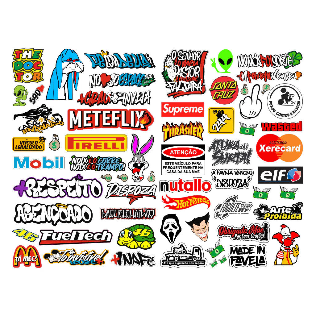 Kit 165 Adesivos Mograu® – Estilo e Durabilidade