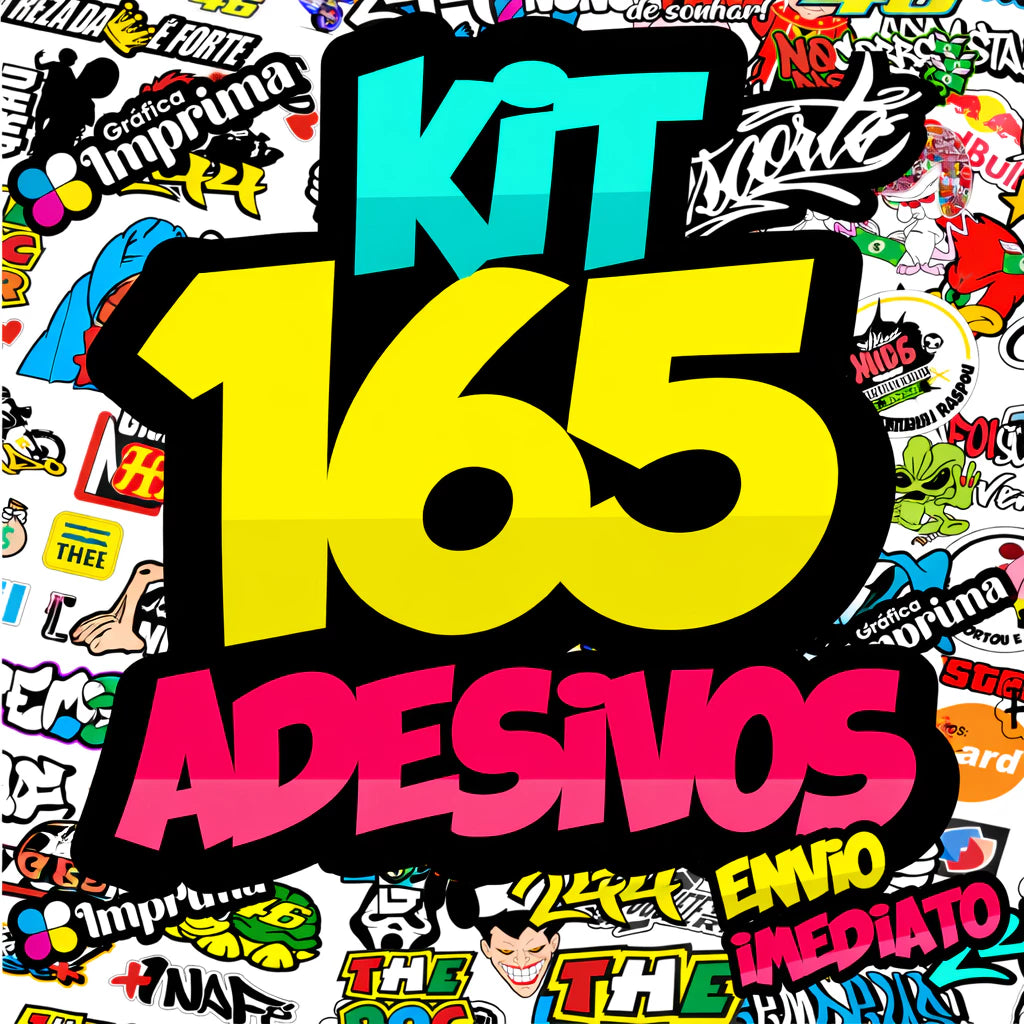 Kit 165 Adesivos Mograu® – Estilo e Durabilidade