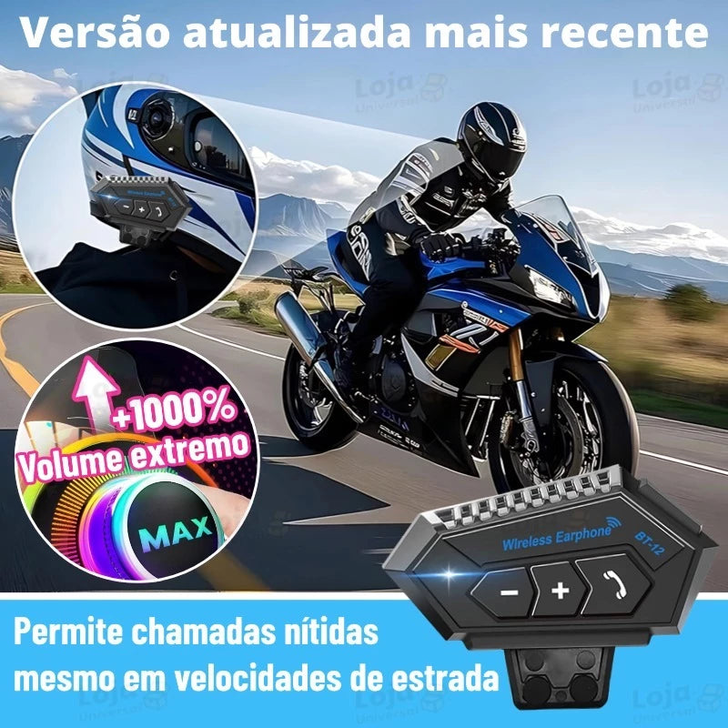Fone Bluetooth BT12 Mograu® – Mãos Livres e Som Stereo