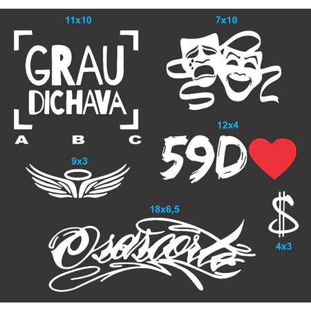 Kit 06 Adesivos Grau Mograu® – Estilo e Durabilidade