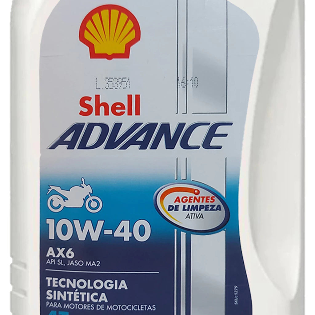 Óleo Shell AX6 10W40 Mograu® – Limpeza e Proteção