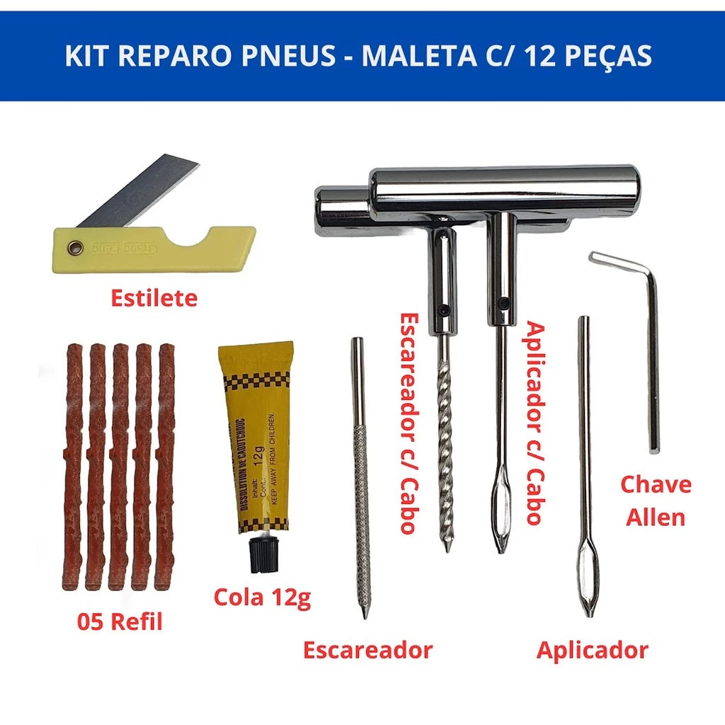 Kit Reparo de Pneus Mograu® – Emergência e Praticidade